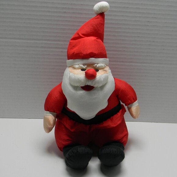 Vintage Parachute Material Santa Claus Stuffed Ornament - Picture 1 of 3